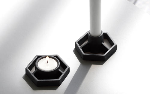 Porte-Bougie Chauffe-Plat Prismatique - Black