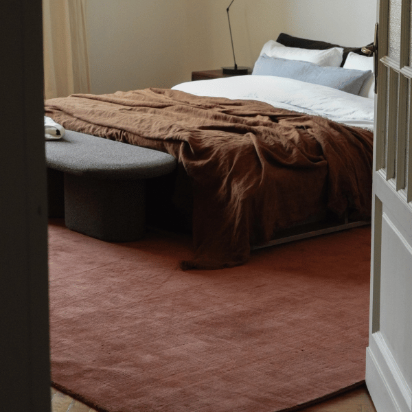 Tapis 100% Laine Nouvelle-Zélande - Rouille