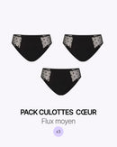 Pack Menstrual Trio Bragas Corazón
