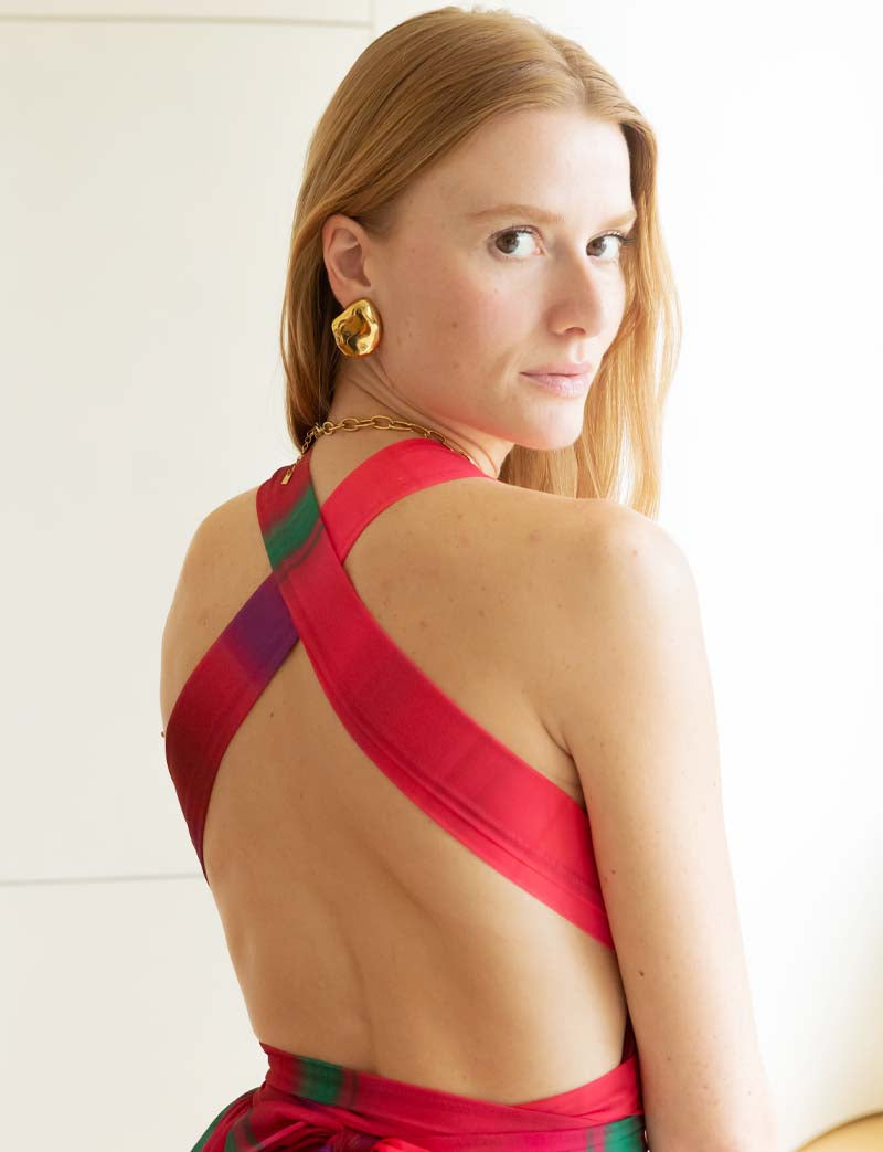 Fuchsia Multi Jurk Liara
