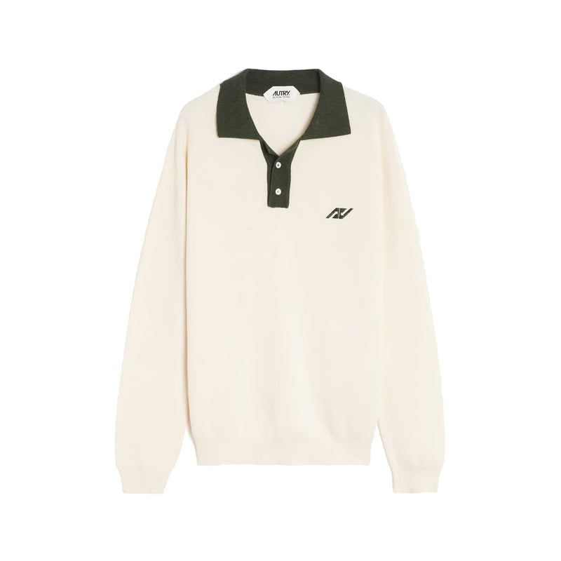 Polo Autry Sporty Long Sleeve - Beige - Homme
