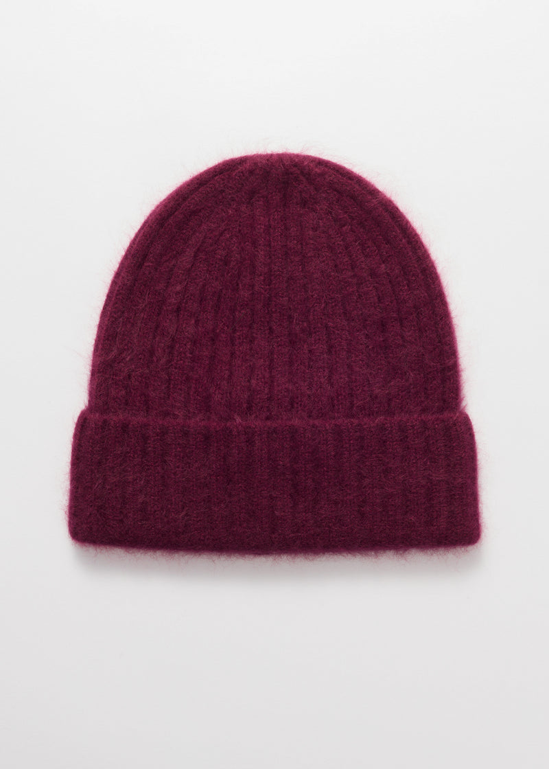 Beanie S Oat Hairy Cashmere Beanie - Red - Women