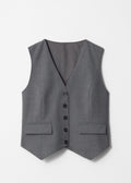 Es Alissa Chaleco Blazer - Gris