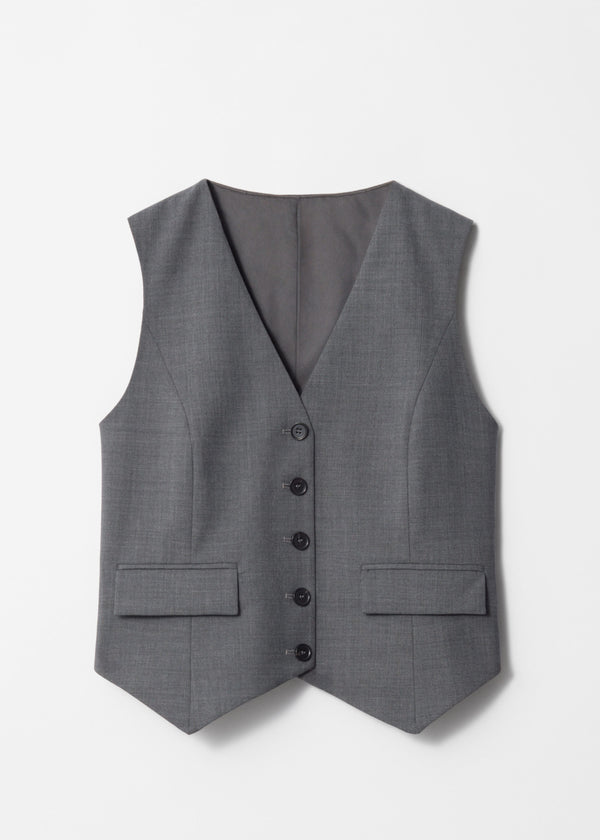 Es Alissa Chaleco Blazer - Gris
