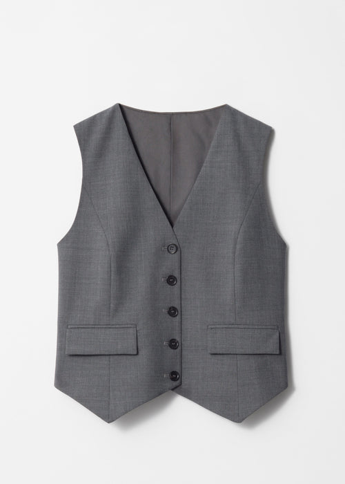 Chaleco Blazer Es Alissa - Gris - Mujer