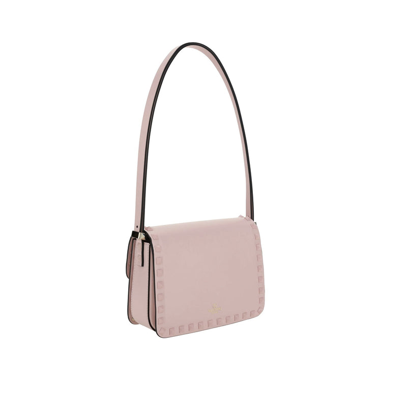Valentino Garavani Rockstud Leather Shoulder Bag - Pink - Woman
