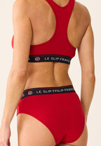 Slip A Vita Alta In Cotone - Rosso