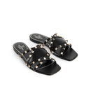 Sandales - Valentino Garavani Rockstud Leather Flat - Black