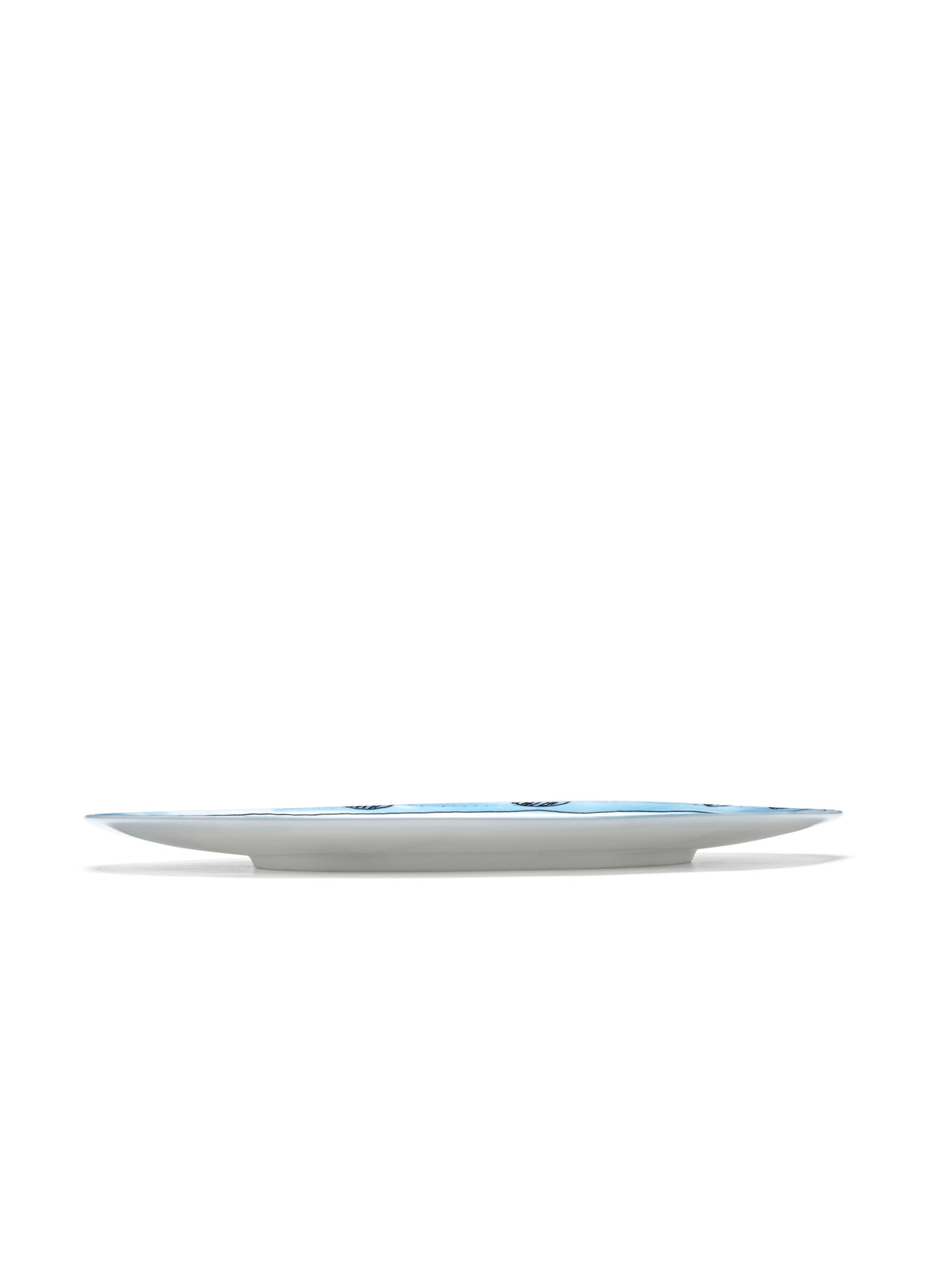 Midnight Flowers - Plat De Service - L - Porcelaine Bone China - Camelia Aubergine