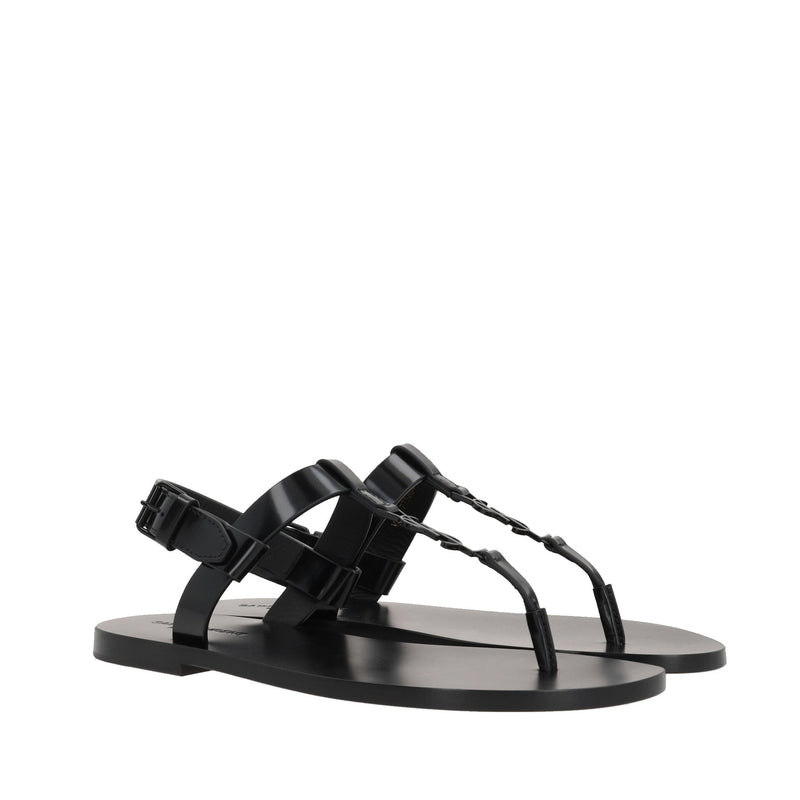 Sandales - Saint Laurent Cassandre 05 Flat - Black