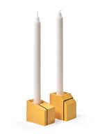 Accessories Silos - Assortiment De 2 Bougeoirs - Porcelaine - Jaune