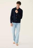 Cardigan Homme En Maille Bleu Marine - Eloi Marine