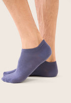 Pack of 7 Cotton Trainer Socks - Black White Steel
