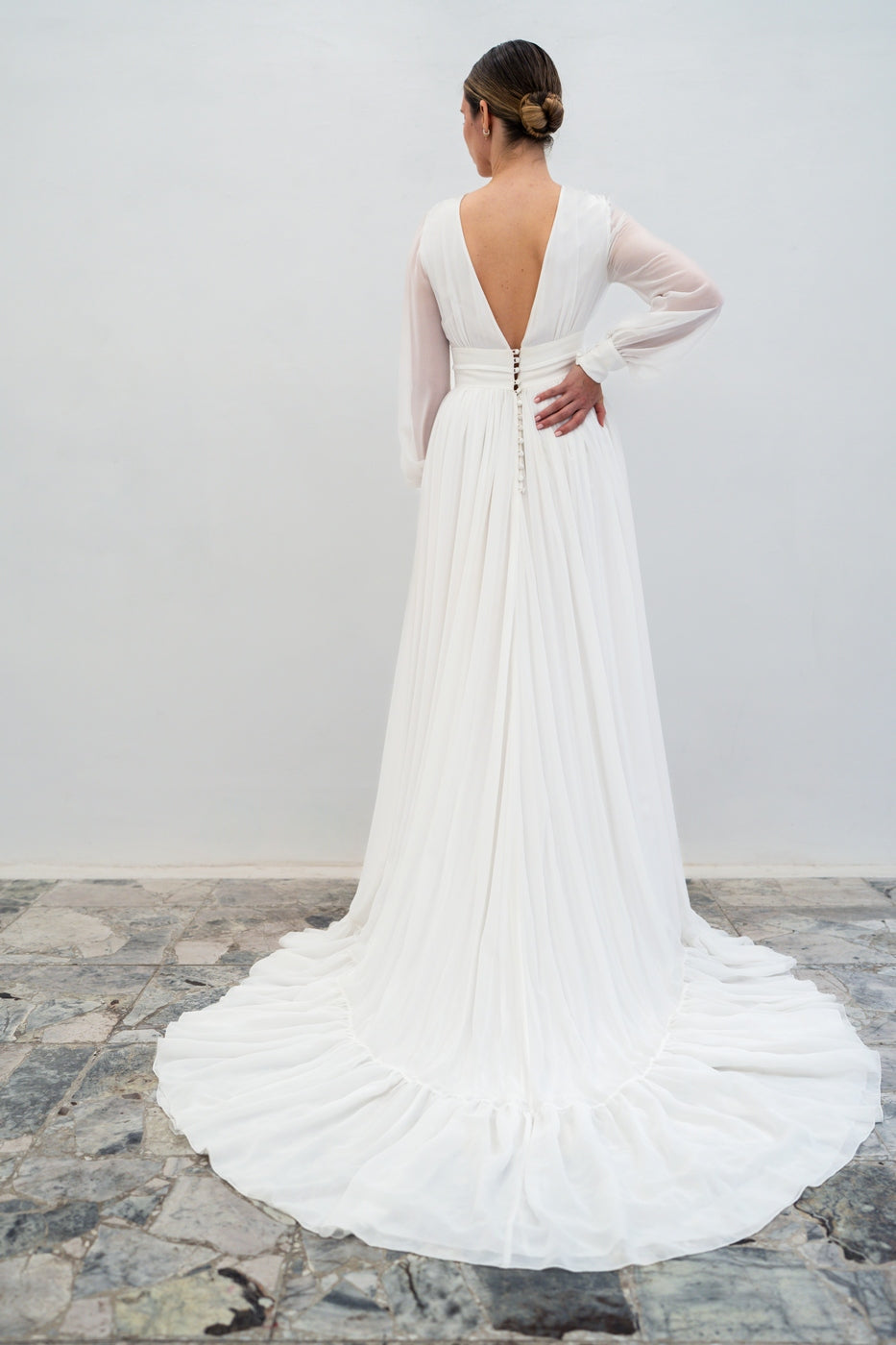 Vestido de novia Clémence - Blanco seda