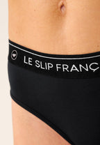 Slip A Vita Alta In Cotone - Nero