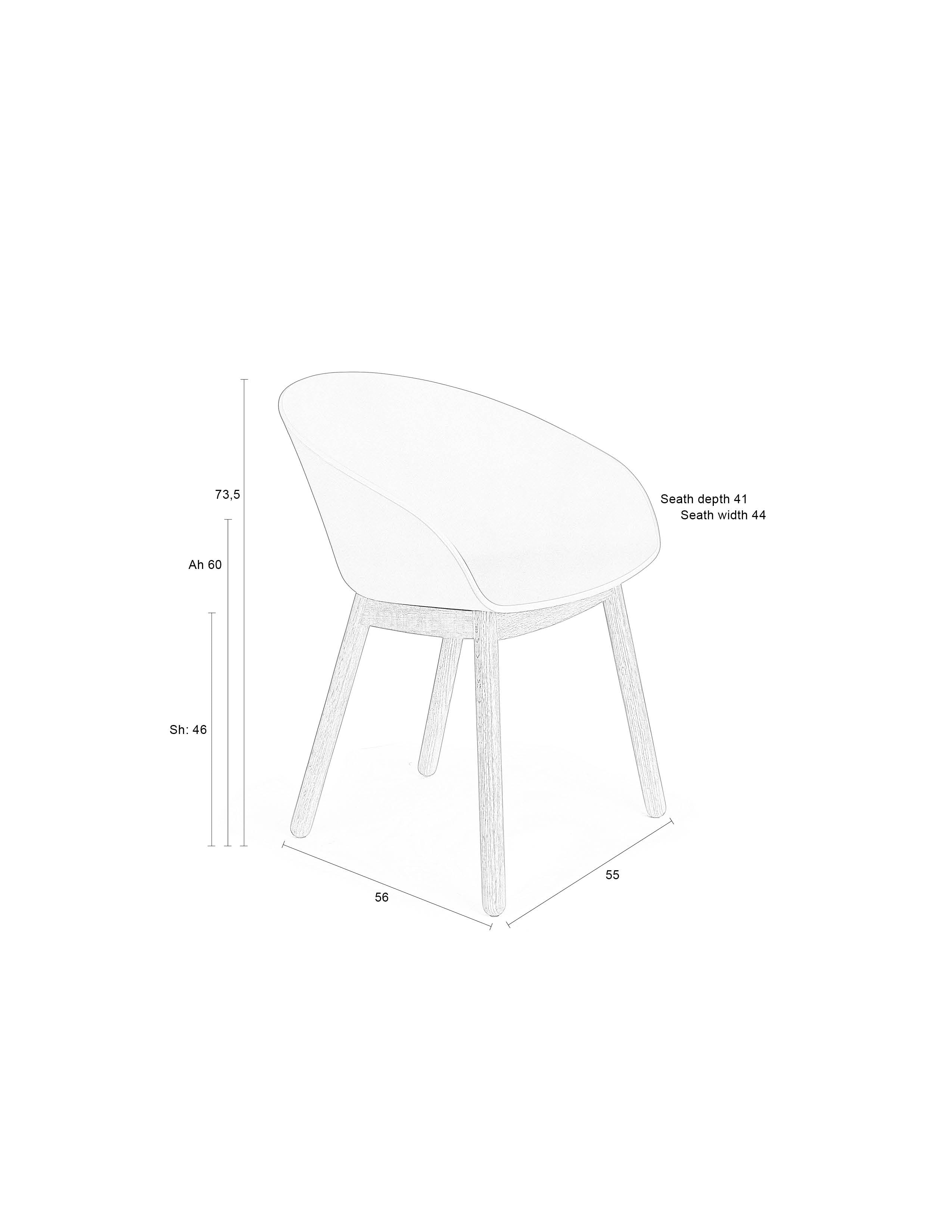 Void - Fauteuil De Salle À Manger - Plastique polypropylène - Chêne Blanc Lait