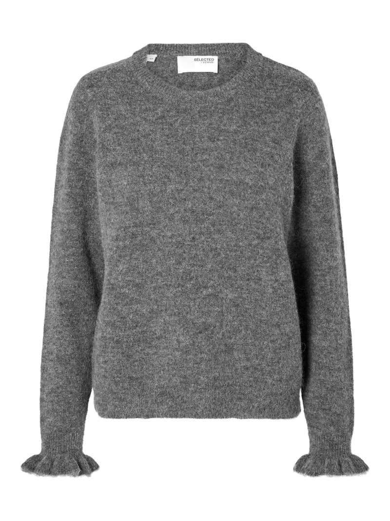 Pull En Maille - Medium Grey Melange - Femme