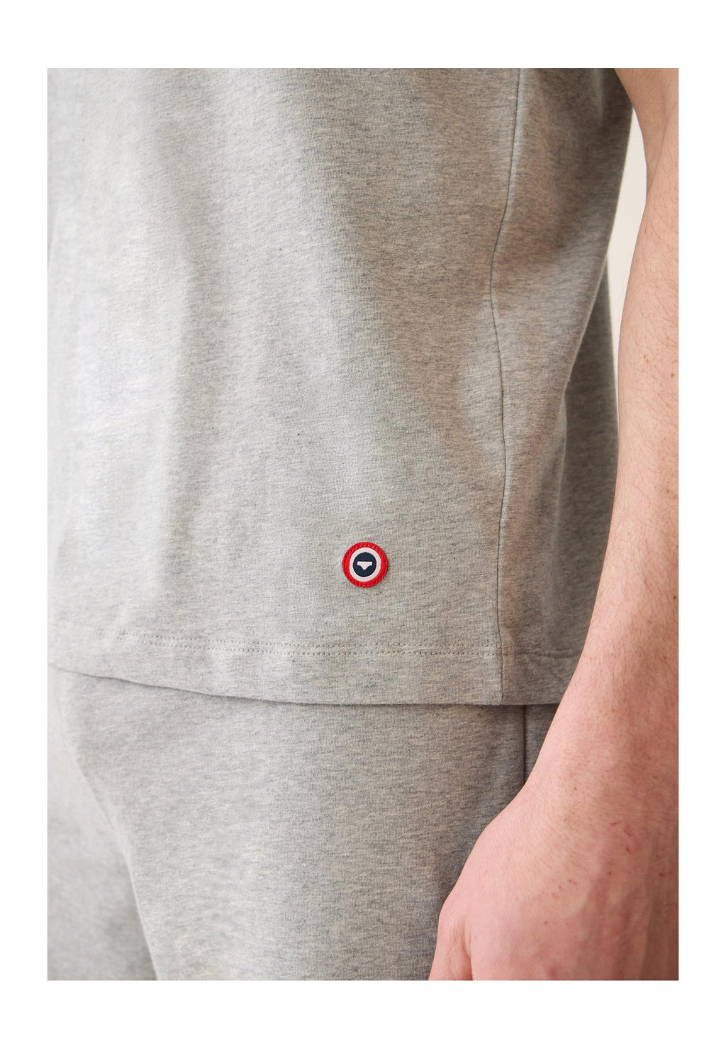 Formidable Short-Sleeved Pyjama Top and Invincible Shorts Set - Grey
