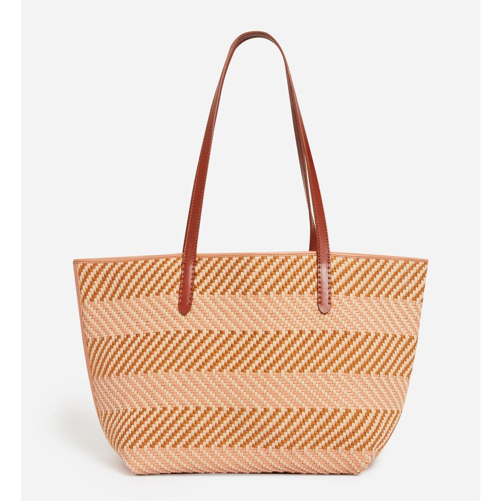 Panier En Cuir Et Coton - Mutico Et Biscuit