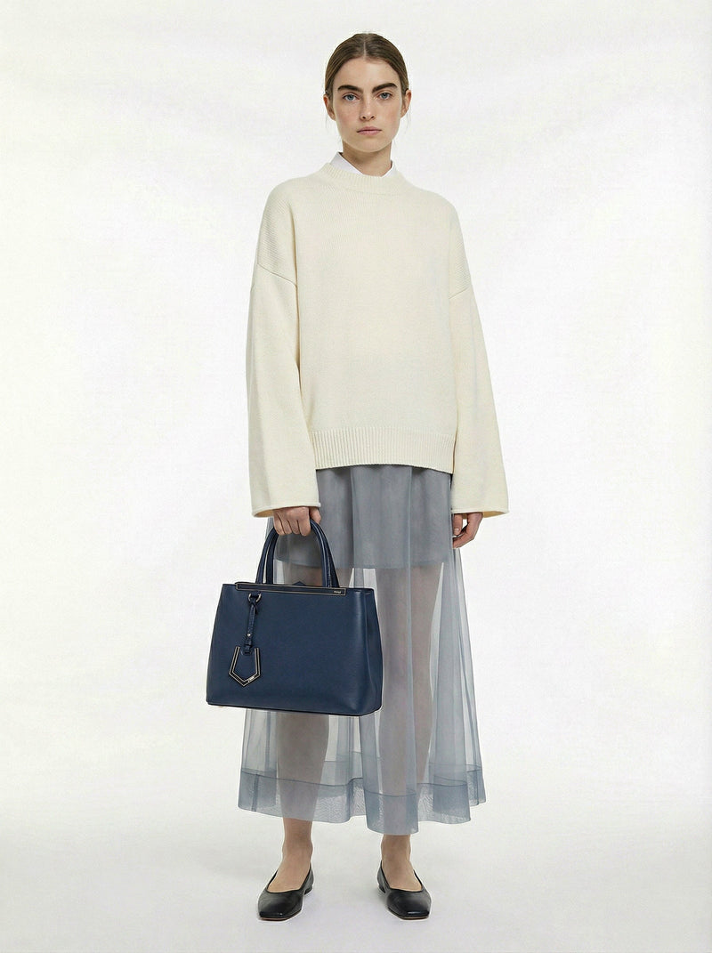 Fendi Bolso tote de cuero azul 2Jours
