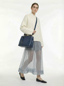Fendi Bolso tote de cuero azul 2Jours