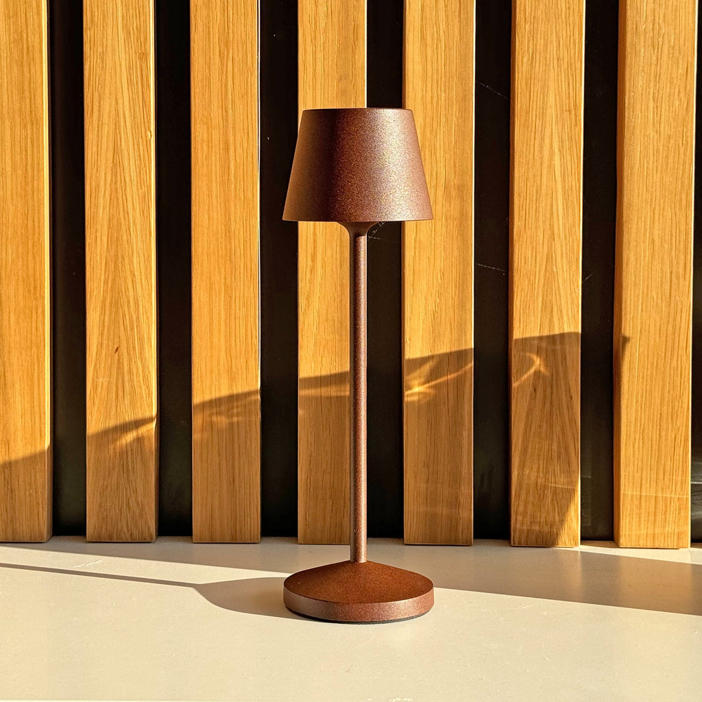 9 Emily Rust Table Lamps + Charging Base