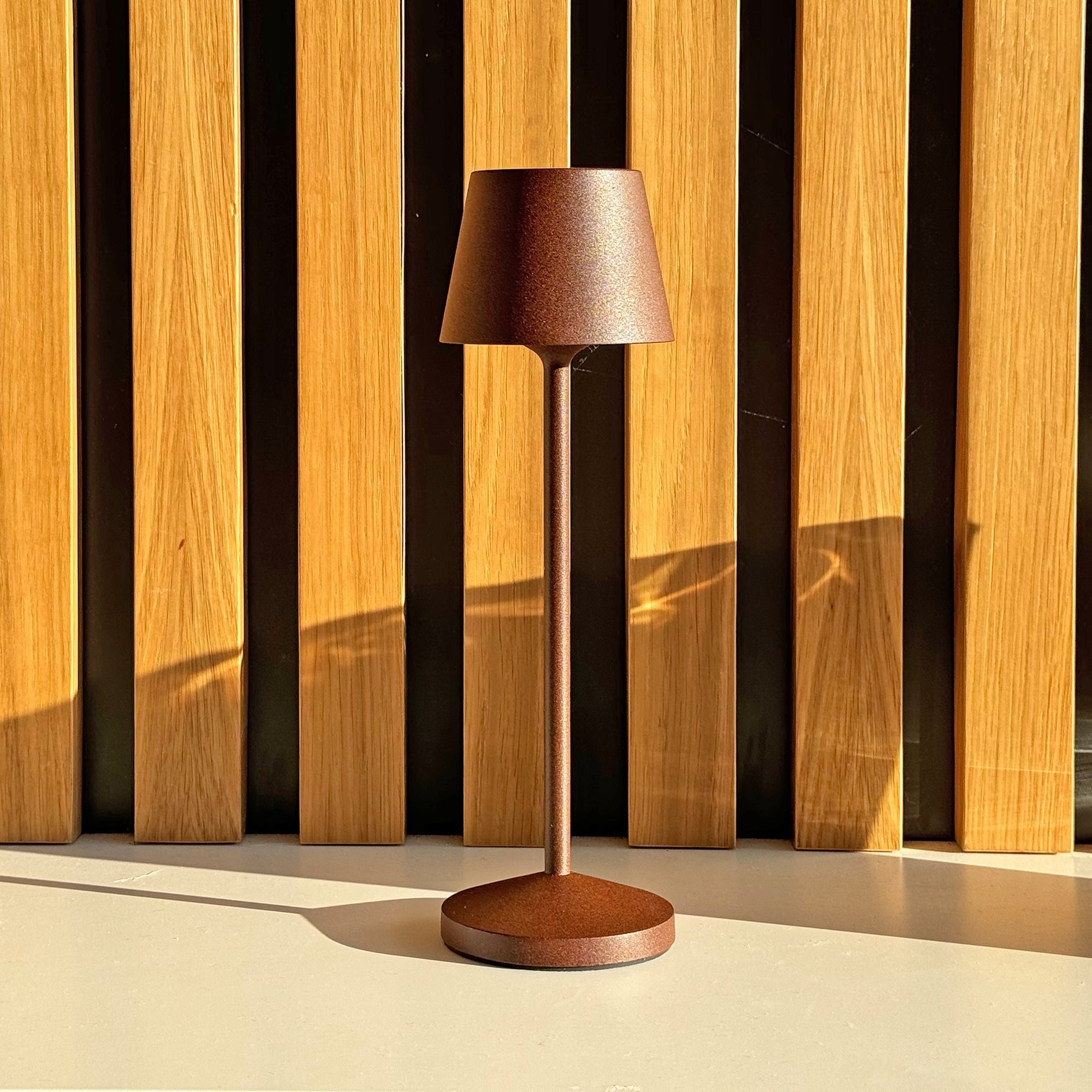 9 Emily Rust Table Lamps + Charging Base