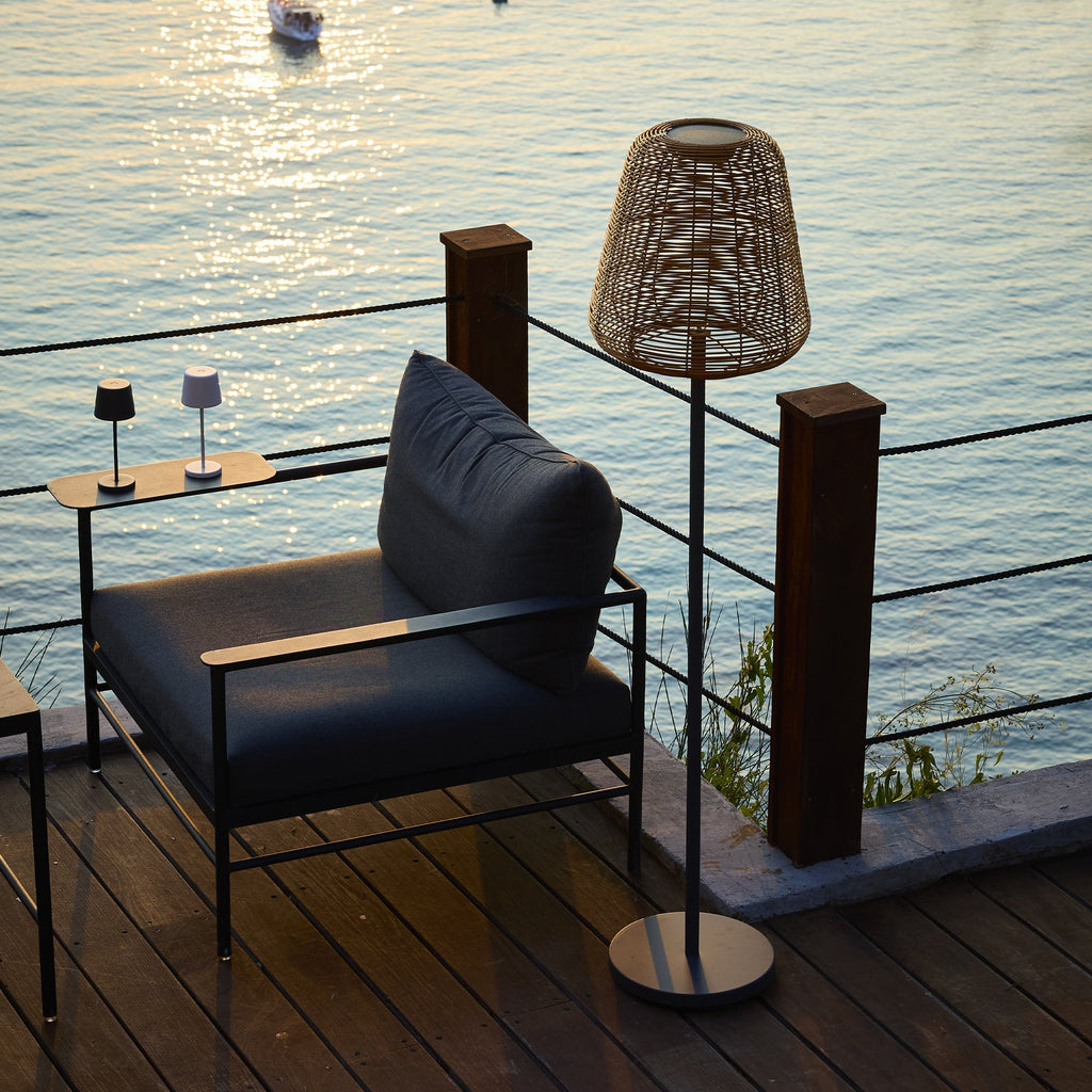 Boheme Tall - Solar Floor Lamp - Polyrattan - Brown
