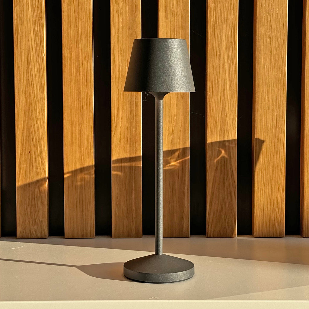 Emily - Lámpara de mesa inalámbrica - Acero - Gris antracita