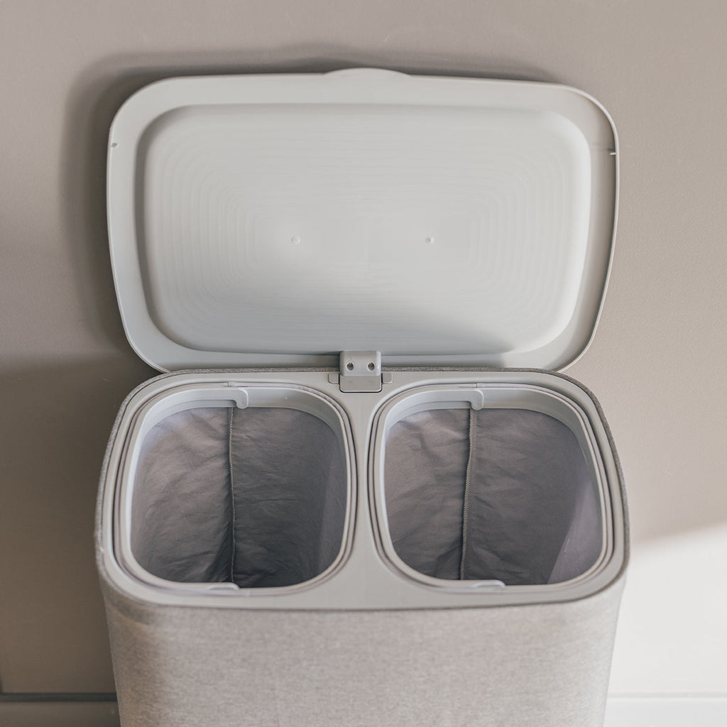 Panier À Linge Avec Couvercle Sven - 50L - Gris