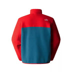 Fleece-Sweatshirt 1/4-Zip M Yumiori - Aqua Blau/Rot