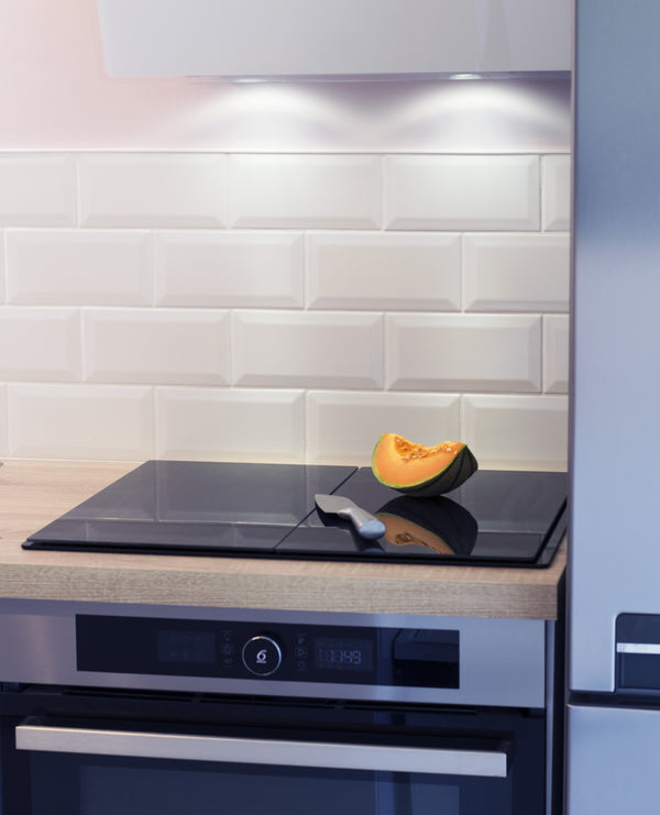 Set of 2 Tempered Glass Induction Hob Protectors - Black