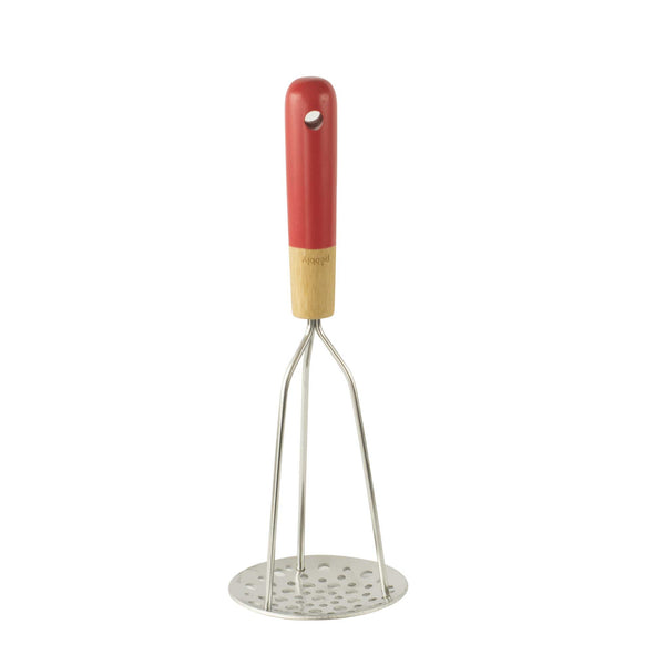 Bamboo and Stainless Steel Potato Masher - Beige