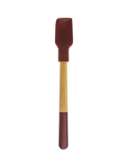 Mini Espátula De Silicona Y Bambú - Rojo Granate - 21 Cm