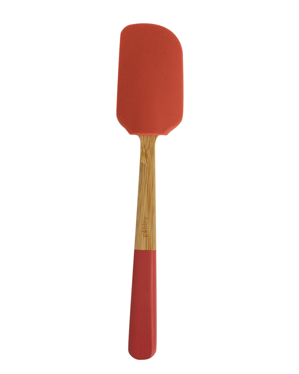 Spatule En Silicone Et Bambou - Corail - 25 Cm