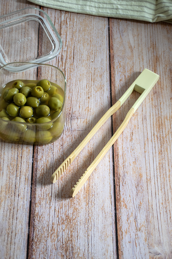 Bamboo All-Purpose Tongs - Cream
