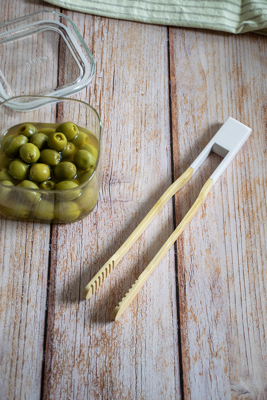 Pinza Multiuso In Bambù - Bianco Sabbia