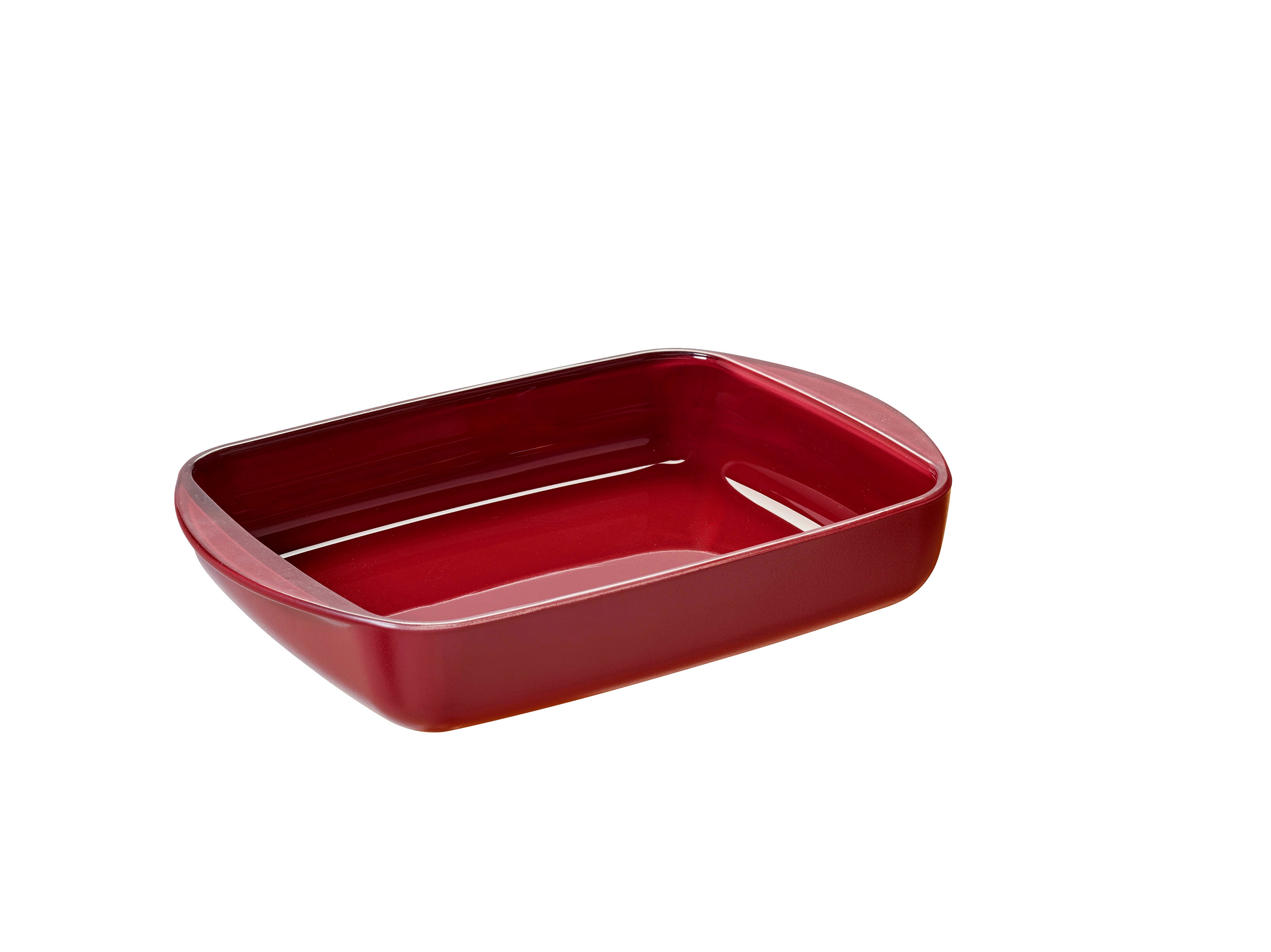 Rectangular Glass Oven Dish with Glass Lid - Garnet Red - 1.6 L