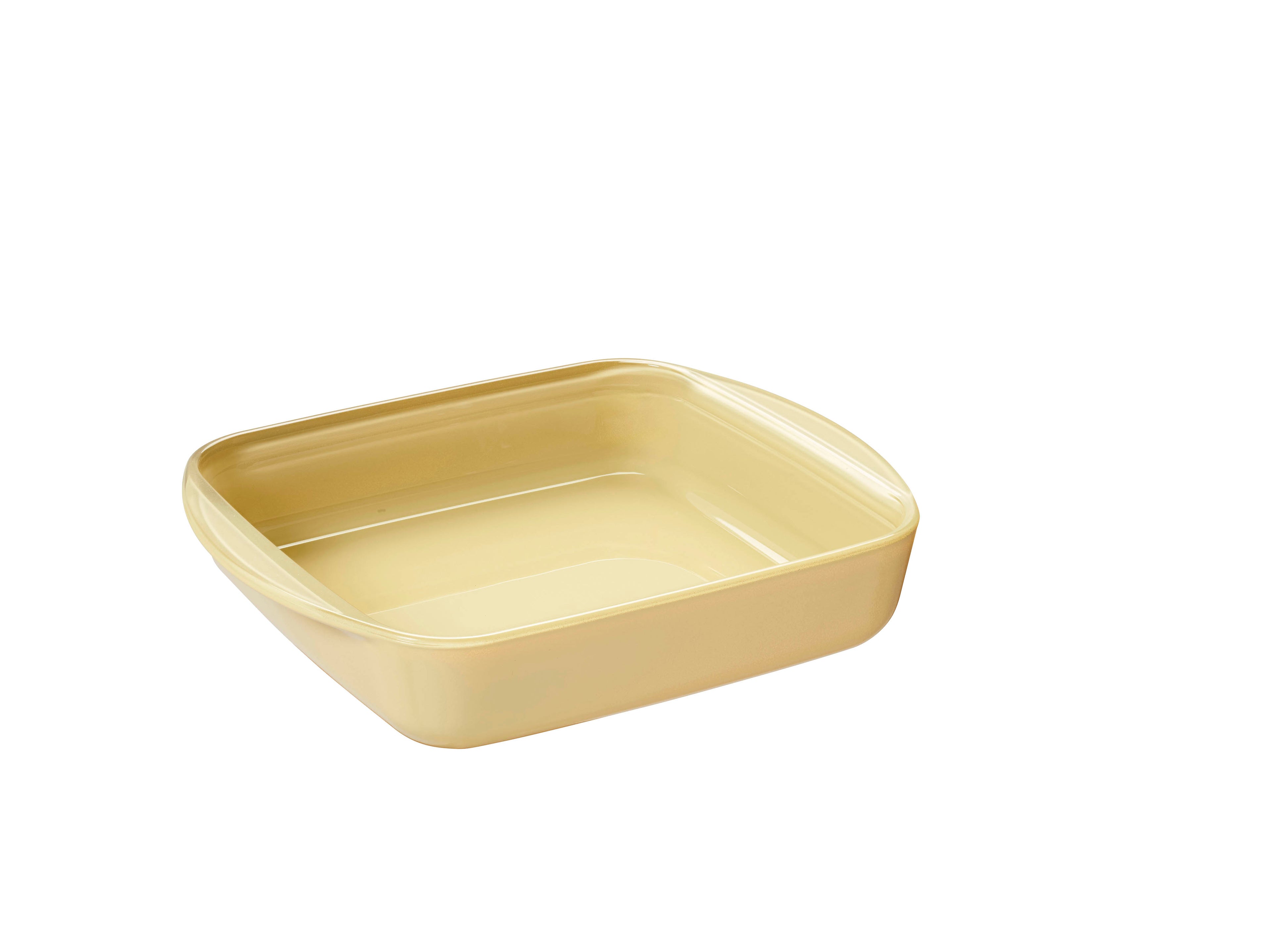 Fuente De Horno Cuadrada De Vidrio Y Su Tapa De Vidrio - Crema - 1,6 L