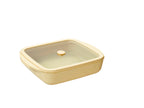 Fuente De Horno Cuadrada De Vidrio Y Su Tapa De Vidrio - Crema - 1,6 L