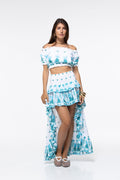 Jenna Top - Aqua Pineapple