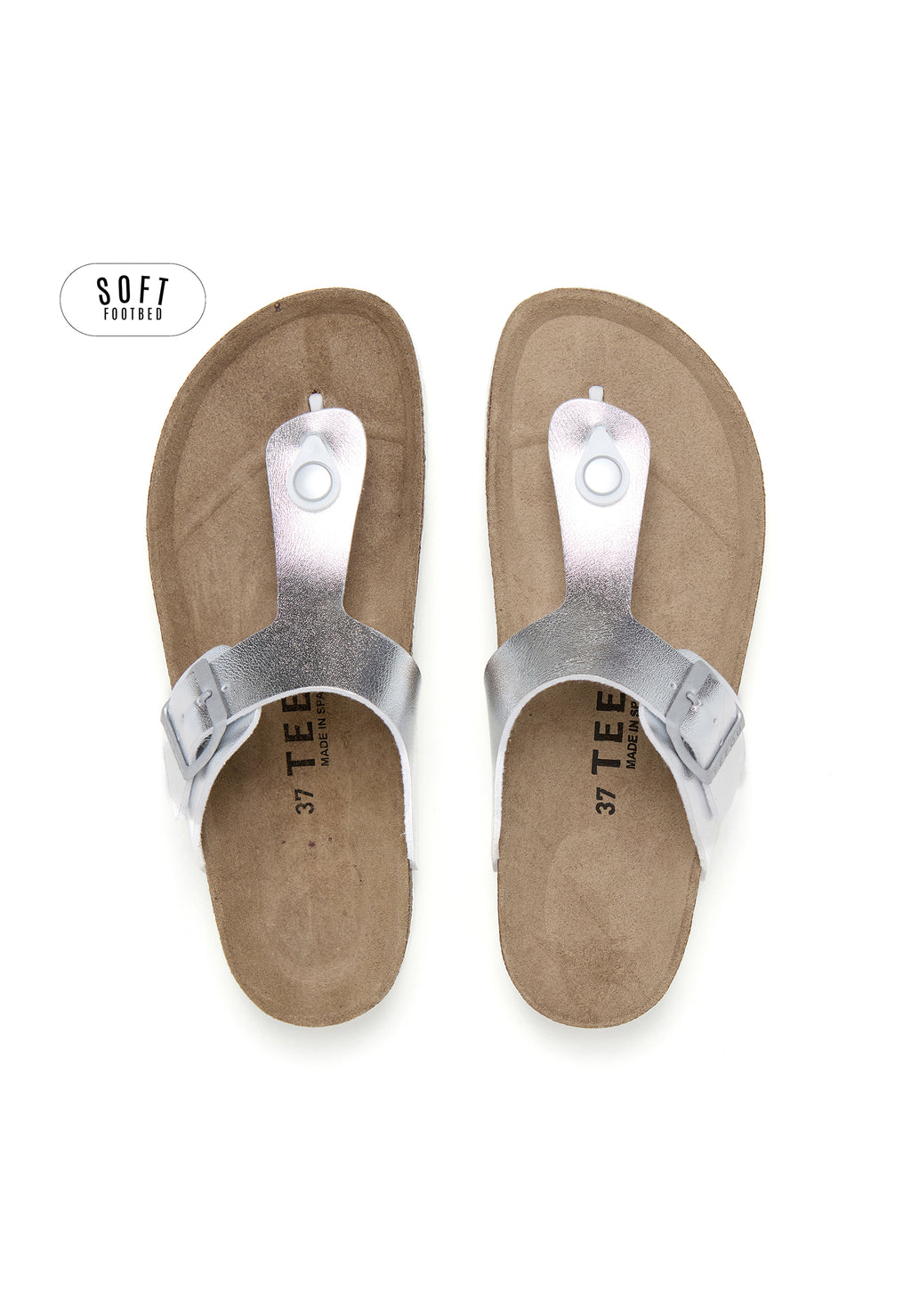 Planta Soft Sandals - Silver