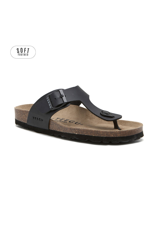 Planta Soft Sandals - Jet Black