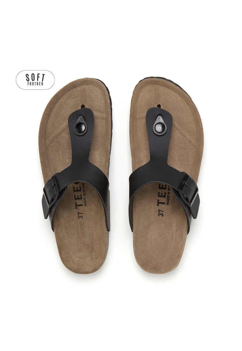 Planta Soft Sandals - Jet Black