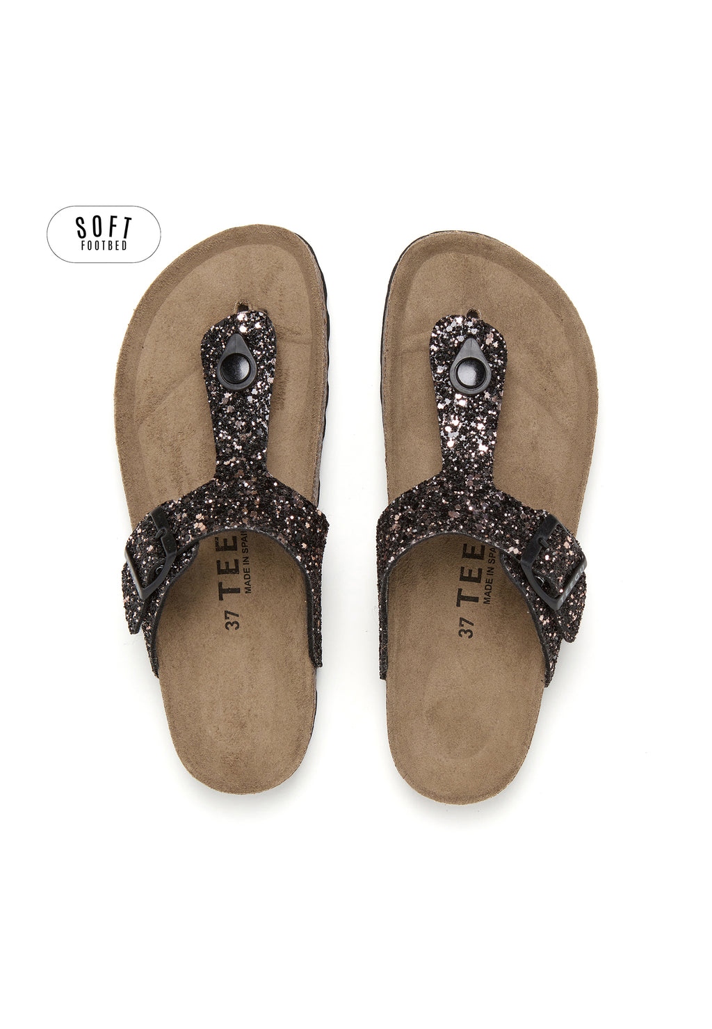 Sandalias Planta Soft - Negro