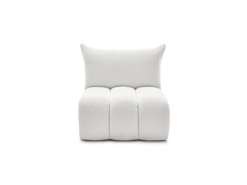 Azra - Silla 1 Plaza Sin Apoyabrazos Para Sofá Modular - Tela Bouclette