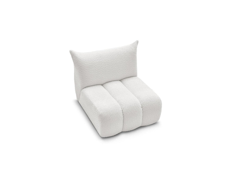 Azra - Silla 1 Plaza Sin Apoyabrazos Para Sofá Modular - Tela Bouclette