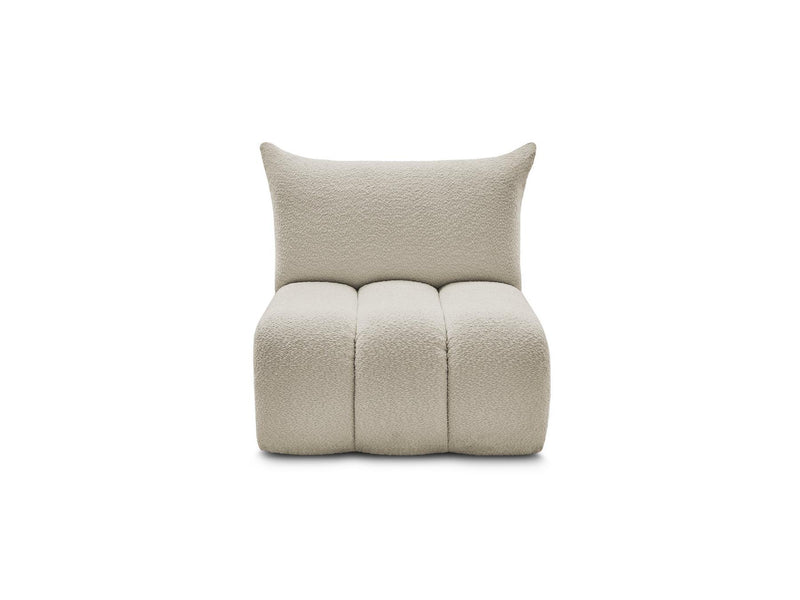 Azra - Silla 1 Plaza Sin Apoyabrazos Para Sofá Modular - Tela Bouclette