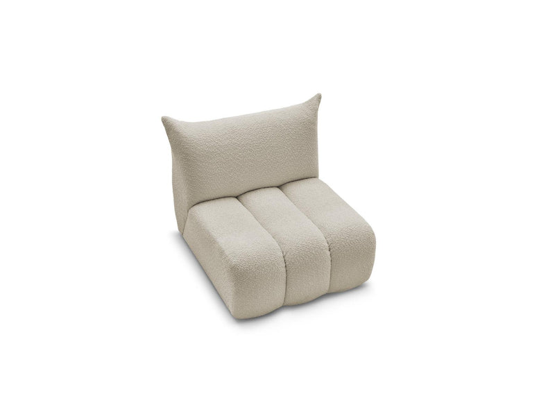 Azra - Silla 1 Plaza Sin Apoyabrazos Para Sofá Modular - Tela Bouclette