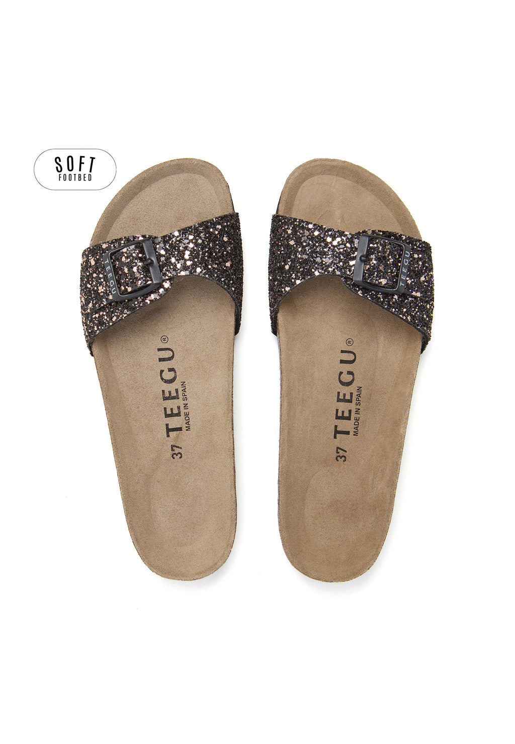 Planta Soft Sandals - Black